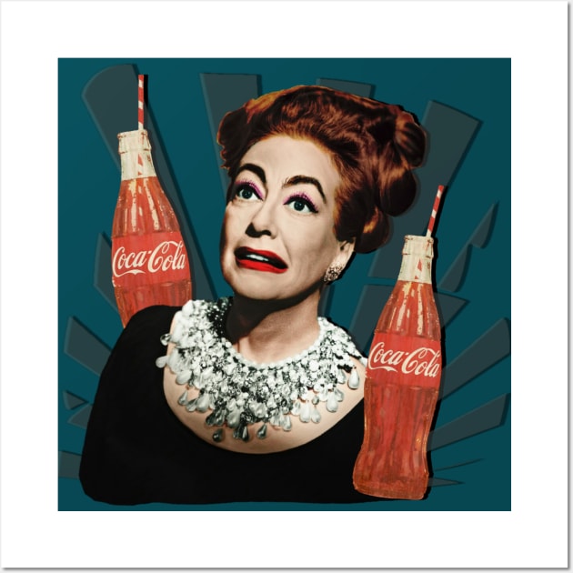 Joan Crawford Coca Cola Wall Art by Indecent Designs